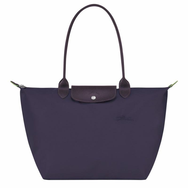 Purple Longchamp Le Pliage L Women's Shoulder Bags